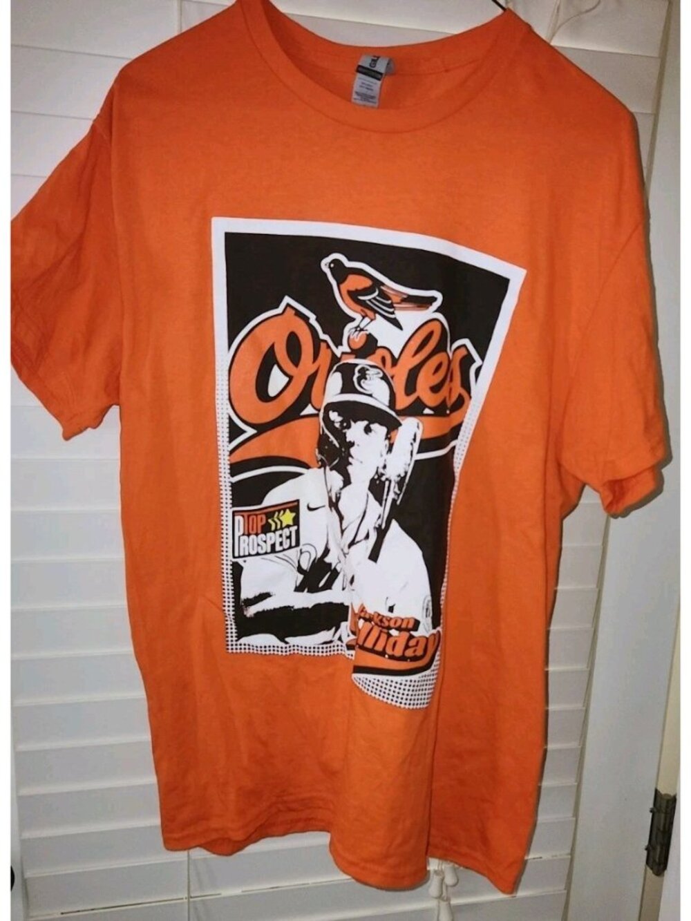 Baltimore Orioles Jackson Holliday Debut T Shirt Orange Medium Top Prospect